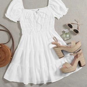 Ruched Tiered Dress